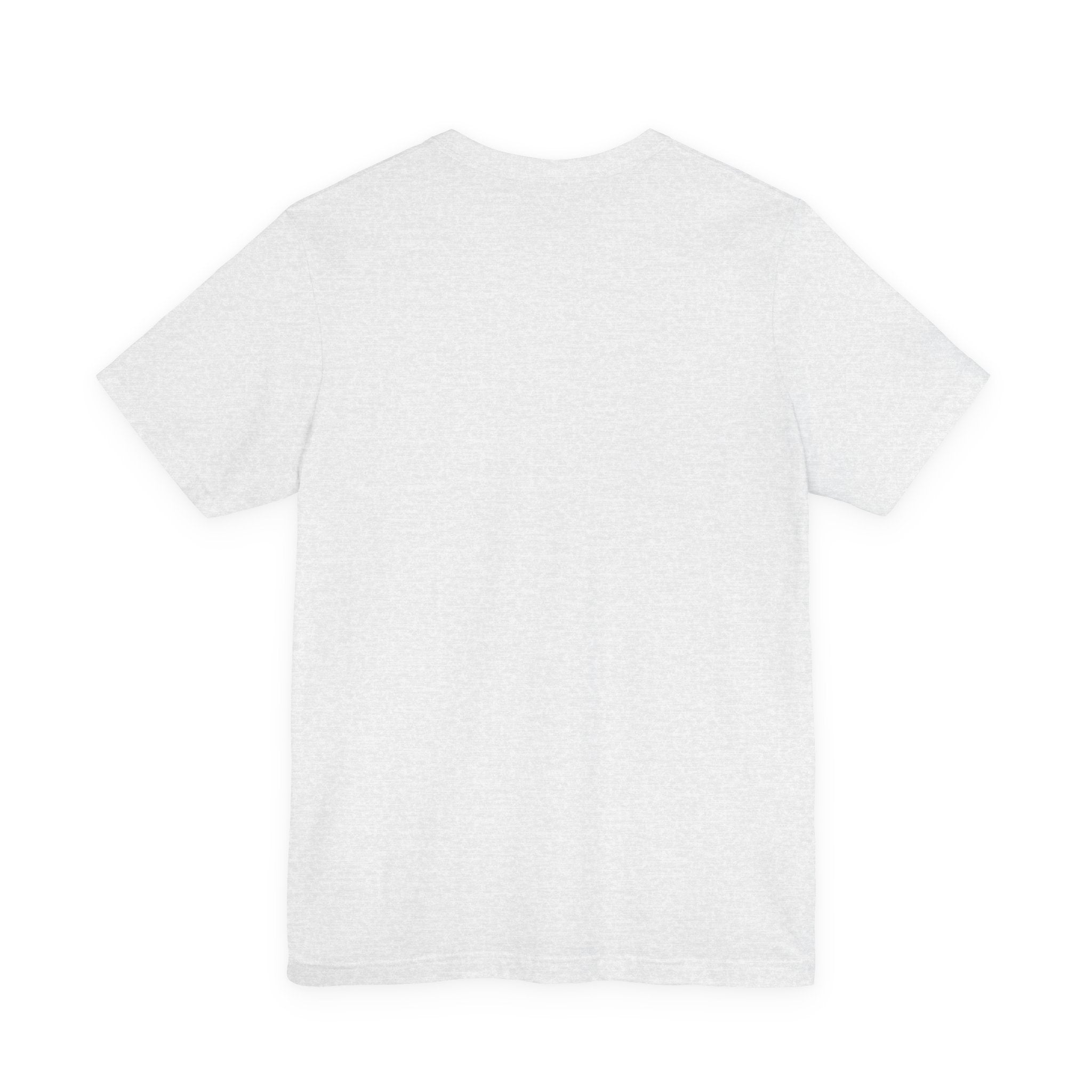 Majeta Script Frame Tee — "No Note, No Worry" White Short Sleeve T-Shirt