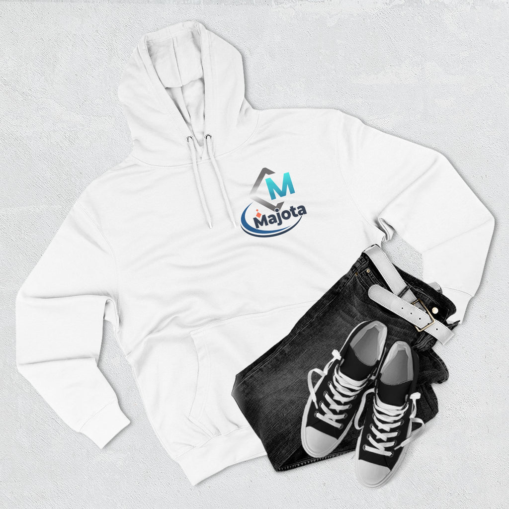 Majota Logo Hoodie – Lightweight White Fleece Pullover
