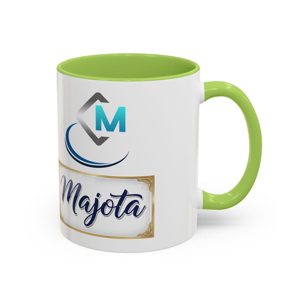 Majota Logo Accent Coffee Mug — Personalized Floral Accent 11/15oz