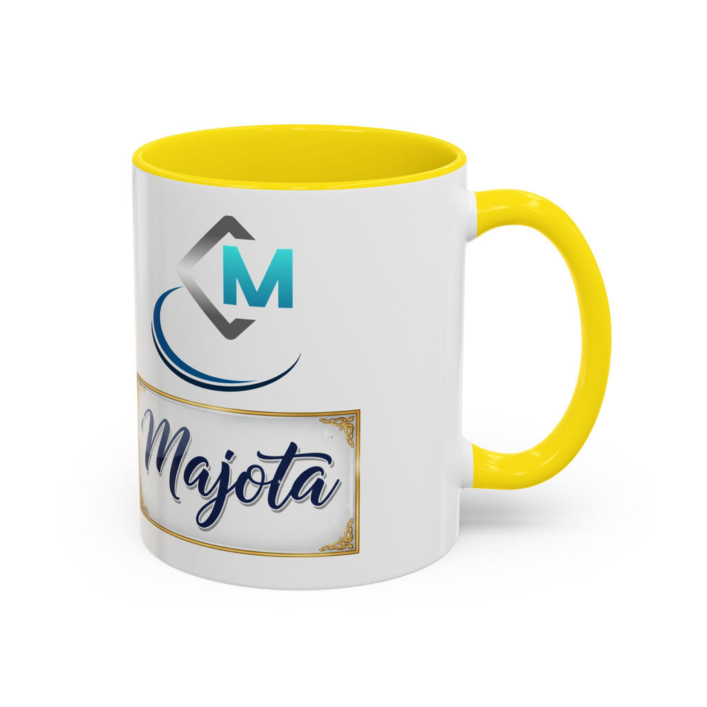 Majota Logo Accent Coffee Mug — Personalized Floral Accent 11/15oz