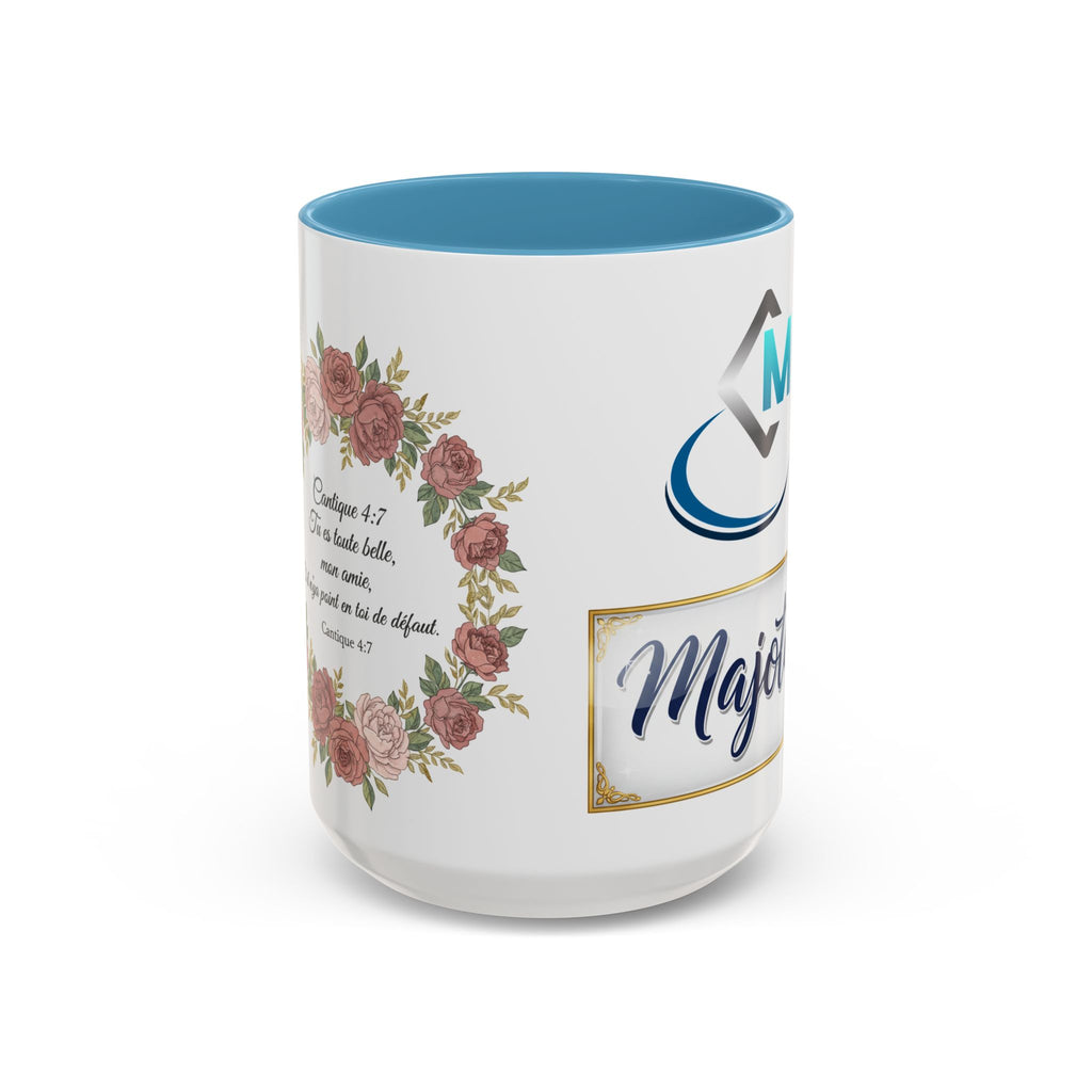 Majota Logo Accent Coffee Mug — Personalized Floral Accent 11/15oz
