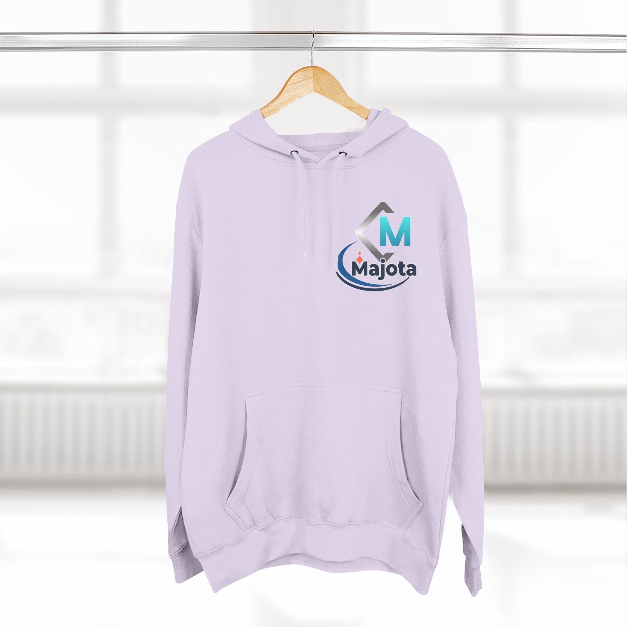 Majota Logo Hoodie – Lightweight White Fleece Pullover