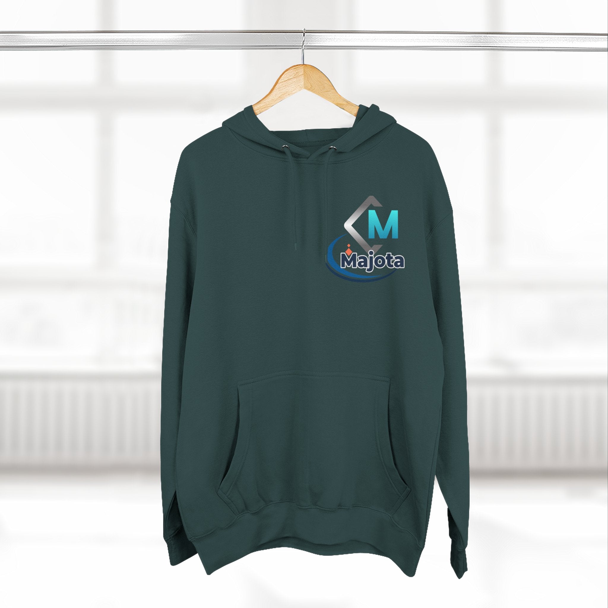 Majota Logo Hoodie – Lightweight White Fleece Pullover