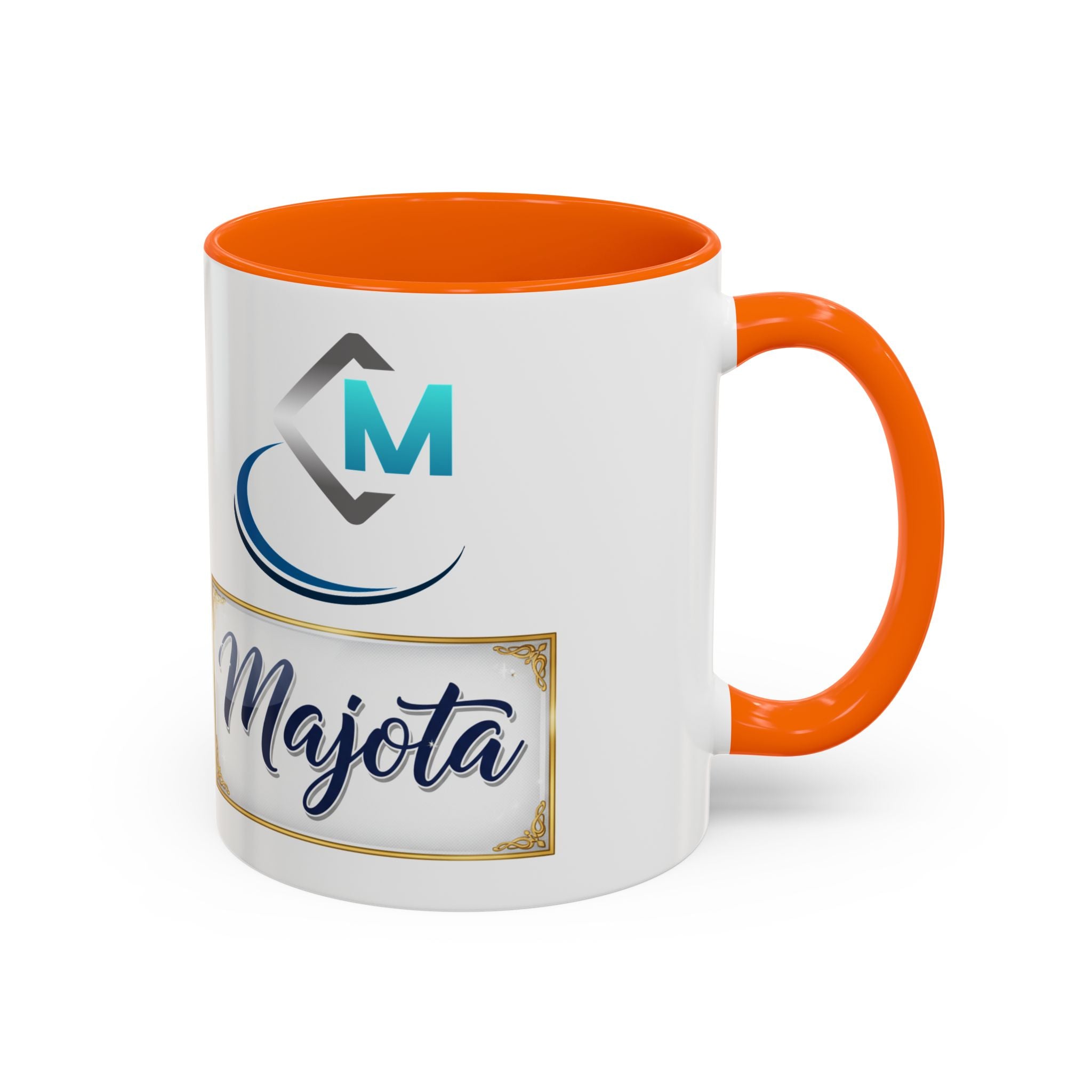 Majota Logo Accent Coffee Mug — Personalized Floral Accent 11/15oz