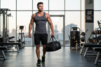 Monogram CM Wave Logo Gym Bag | Personalized Duffle with Strap