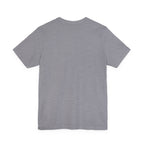 Majeta Script Frame Tee — "No Note, No Worry" White Short Sleeve T-Shirt