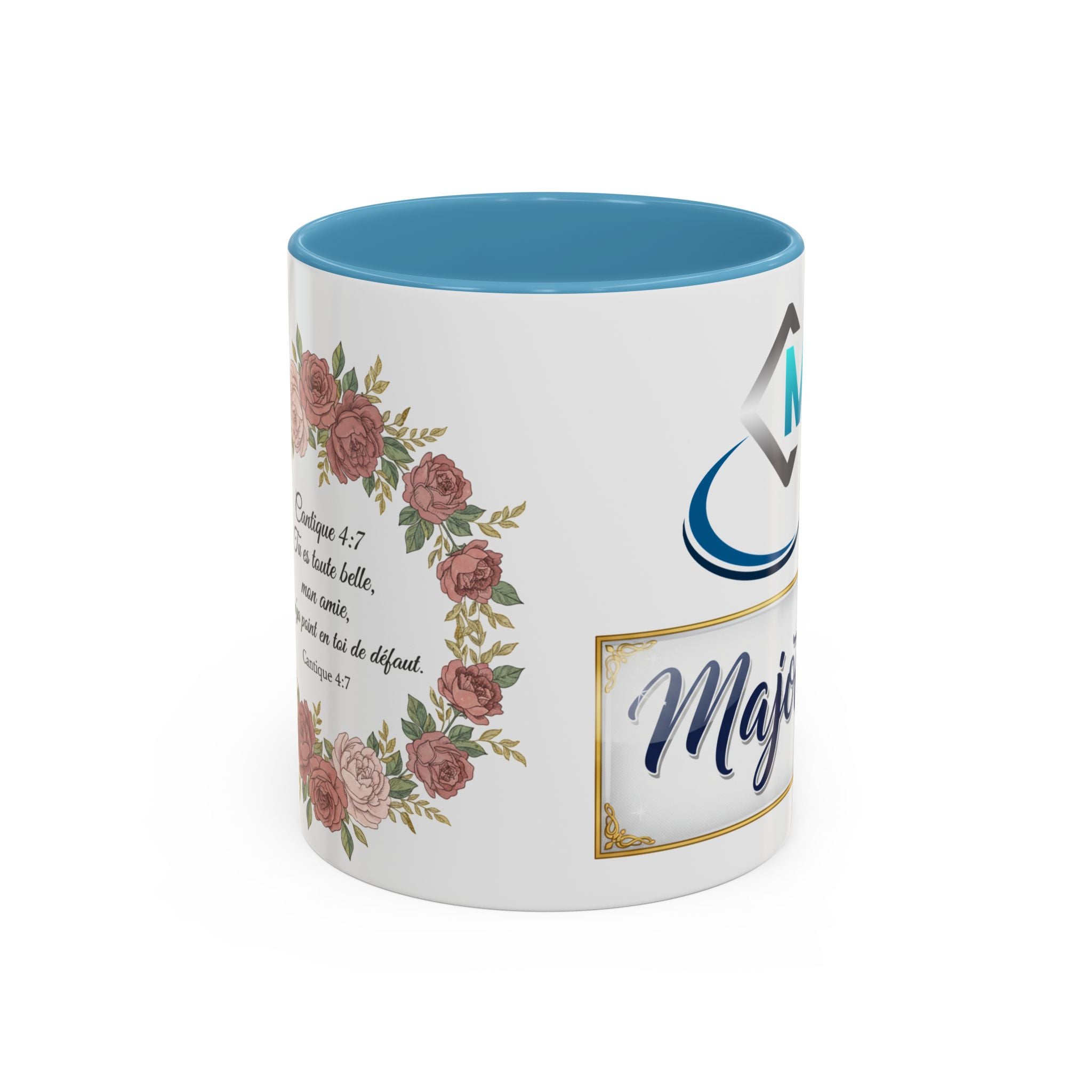 Majota Logo Accent Coffee Mug — Personalized Floral Accent 11/15oz
