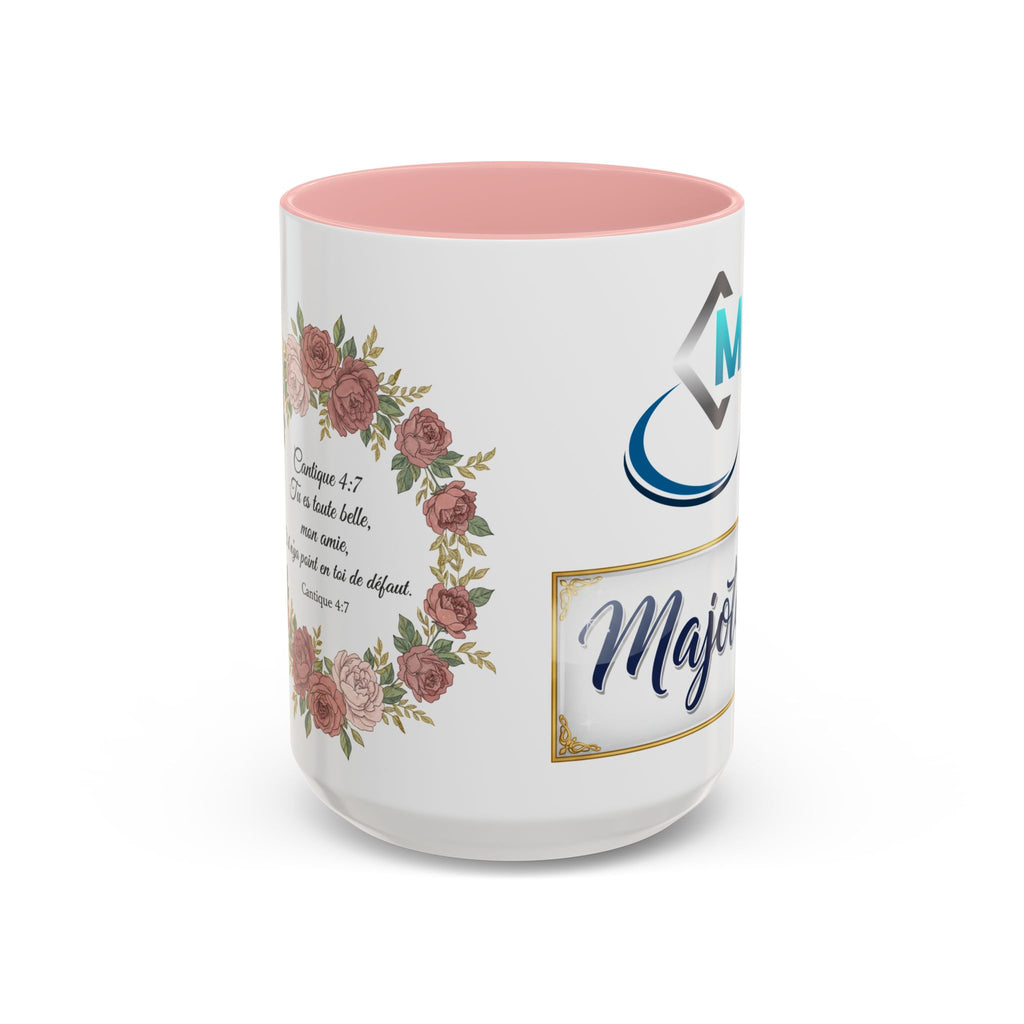 Majota Logo Accent Coffee Mug — Personalized Floral Accent 11/15oz