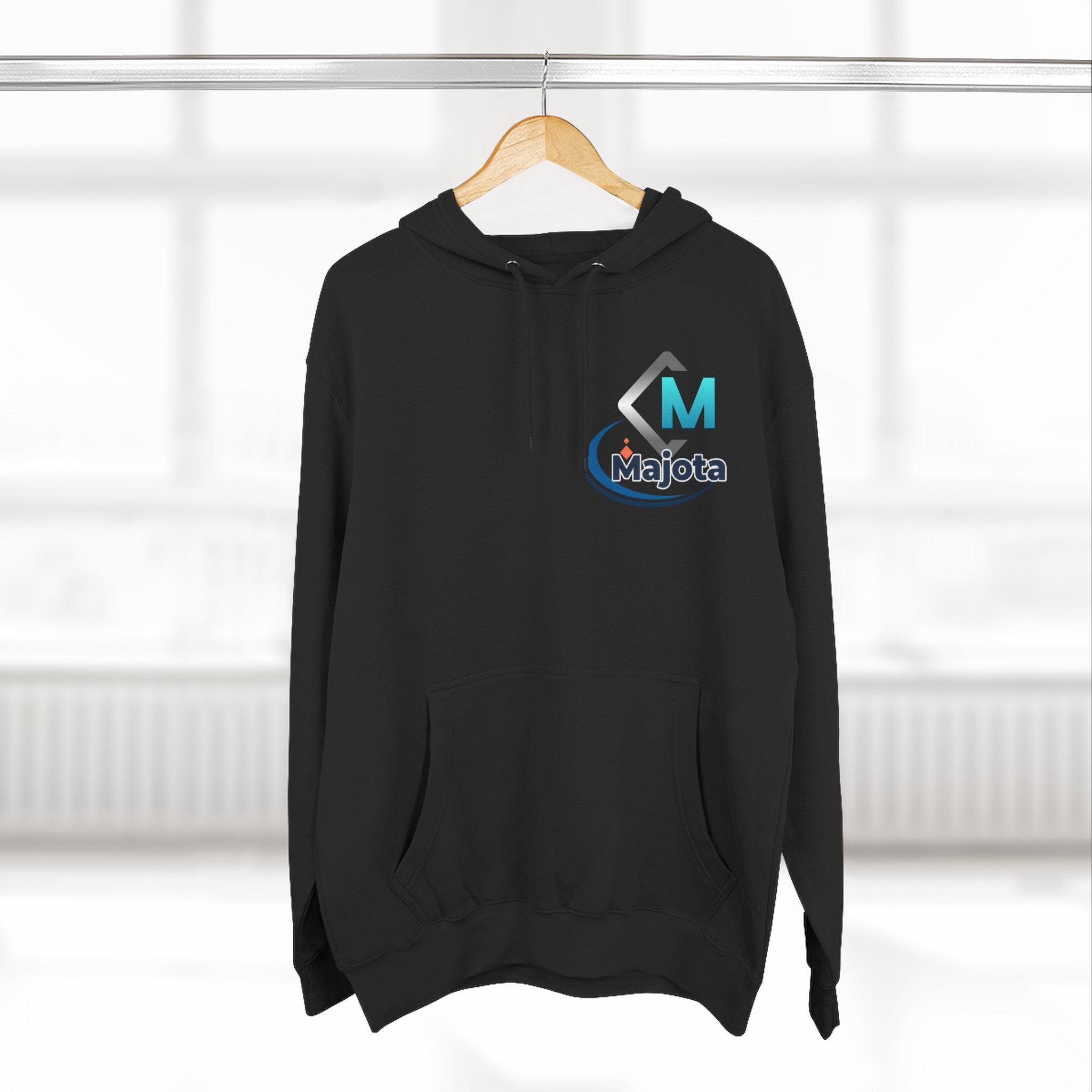 Majota Logo Hoodie – Lightweight White Fleece Pullover