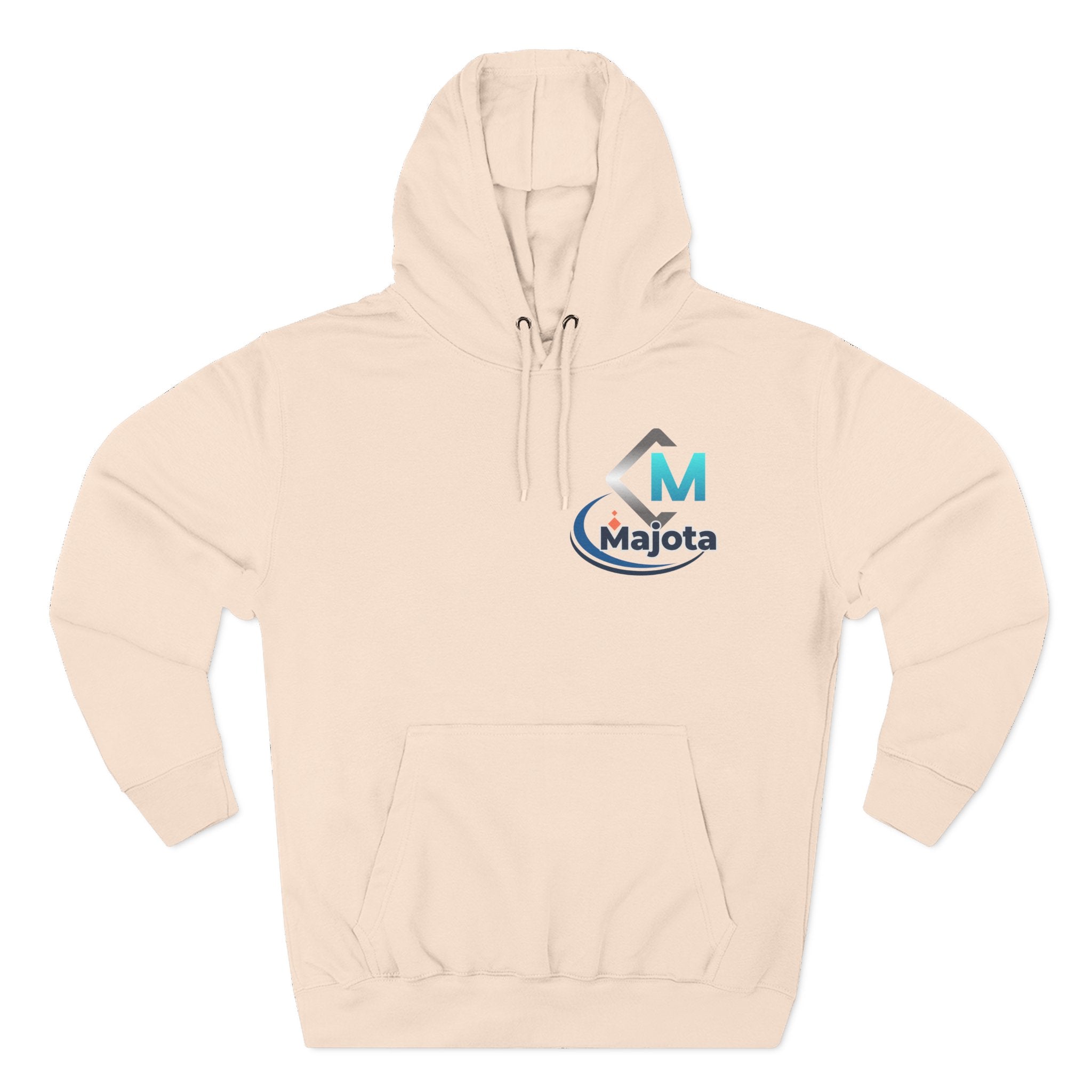 Majota Logo Hoodie – Lightweight White Fleece Pullover