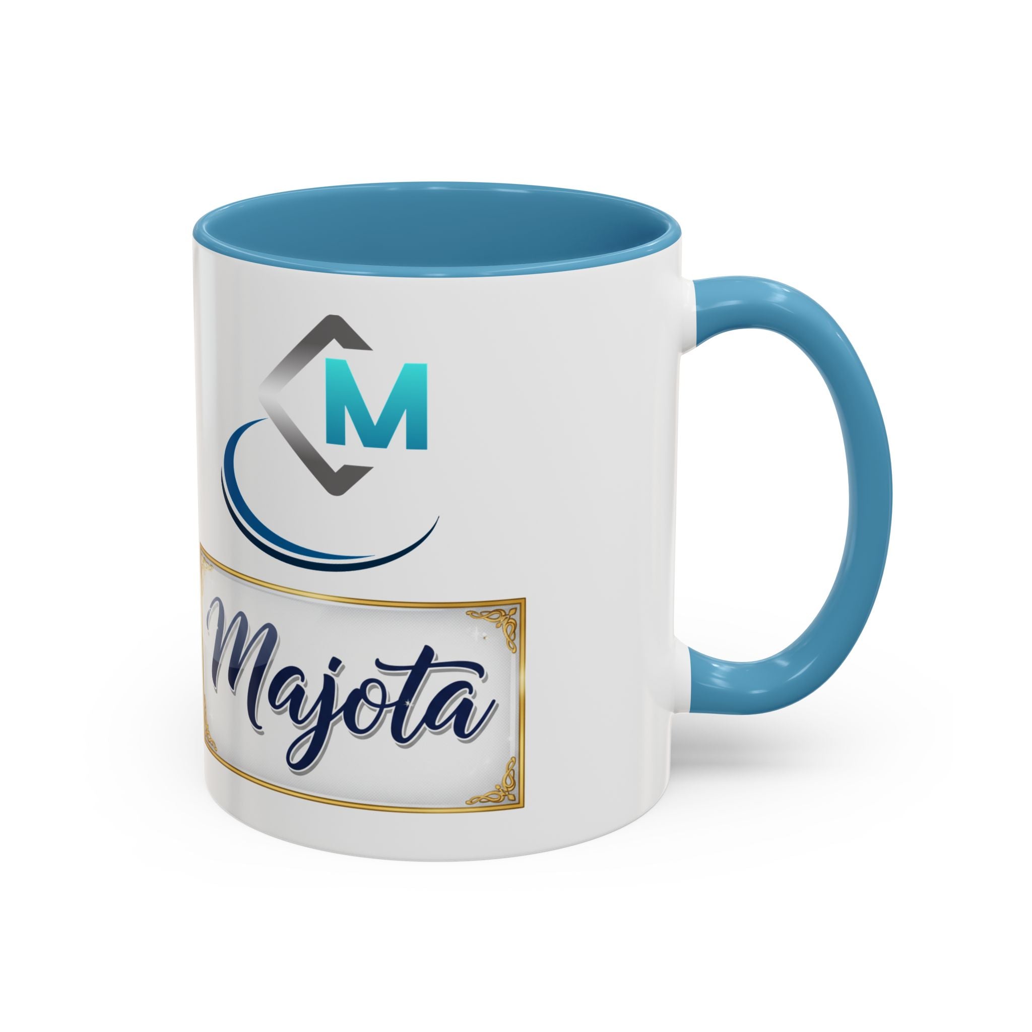 Majota Logo Accent Coffee Mug — Personalized Floral Accent 11/15oz