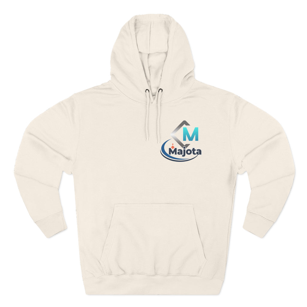 Majota Logo Hoodie – Lightweight White Fleece Pullover