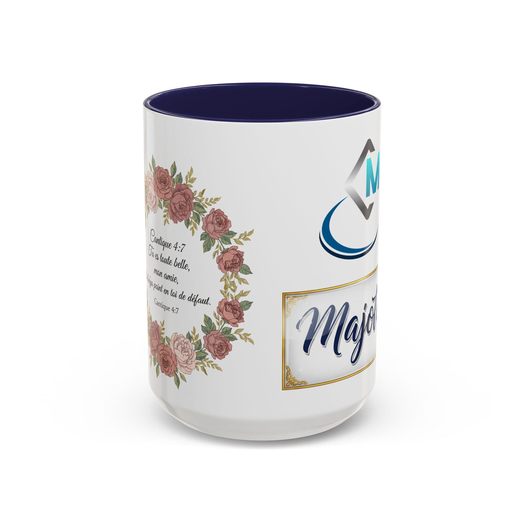 Majota Logo Accent Coffee Mug — Personalized Floral Accent 11/15oz
