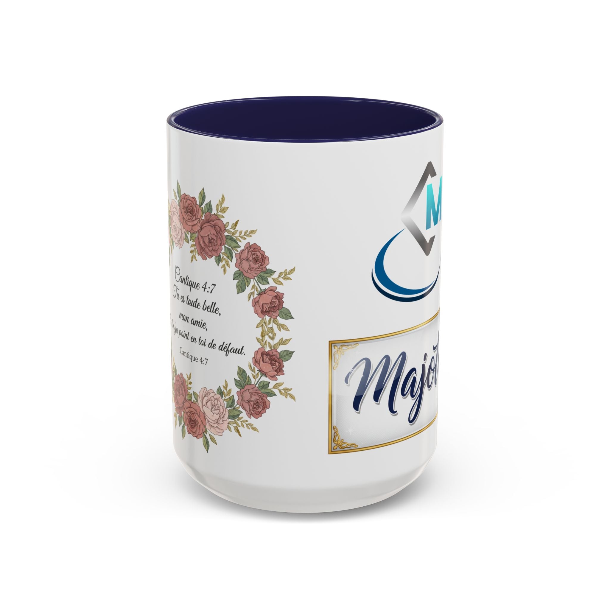 Majota Logo Accent Coffee Mug — Personalized Floral Accent 11/15oz