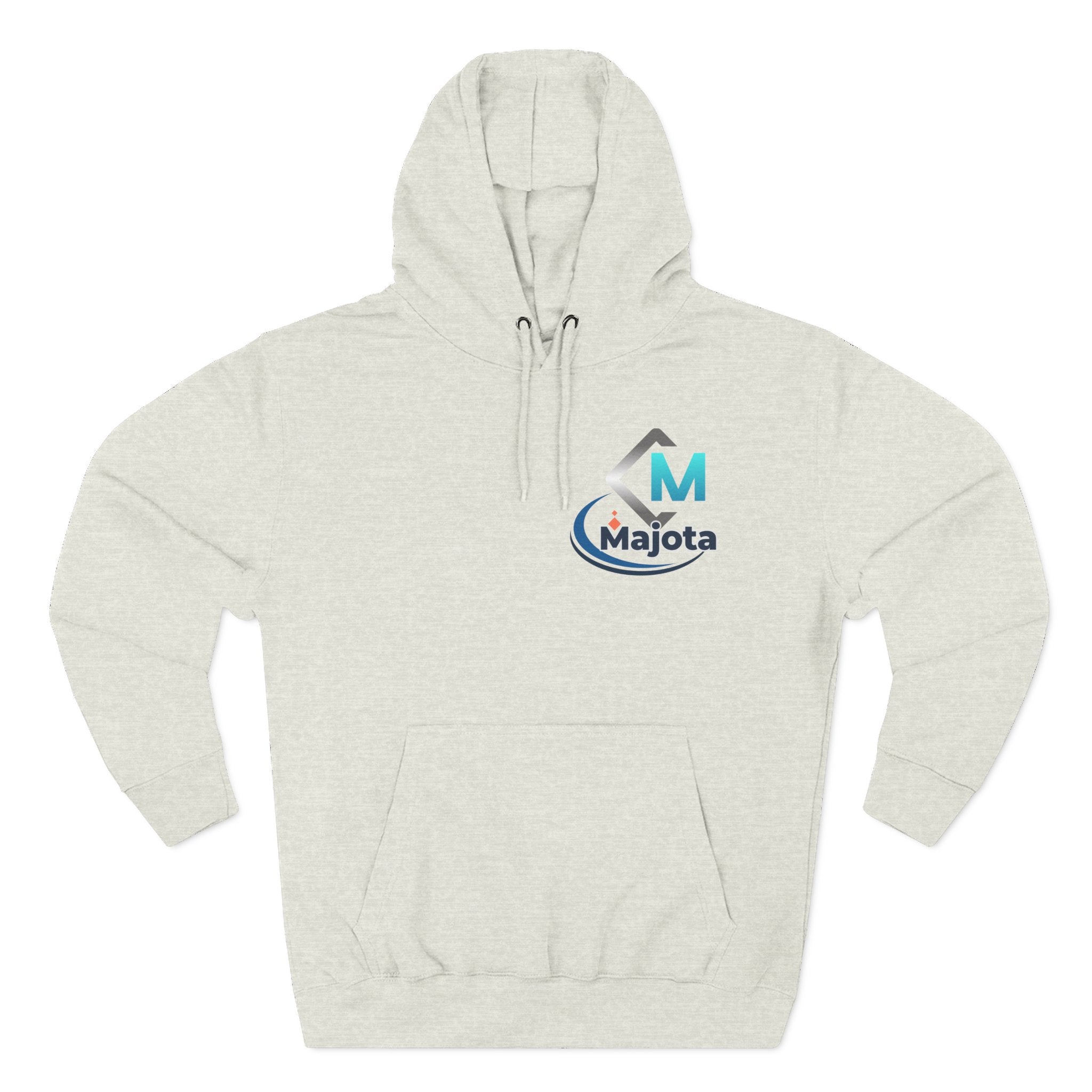 Majota Logo Hoodie – Lightweight White Fleece Pullover