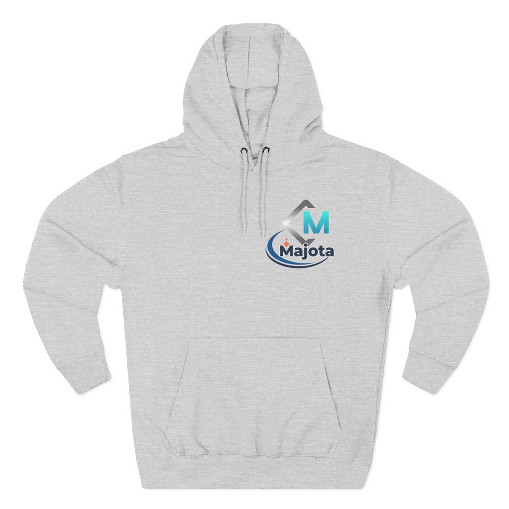Majota Logo Hoodie – Lightweight White Fleece Pullover