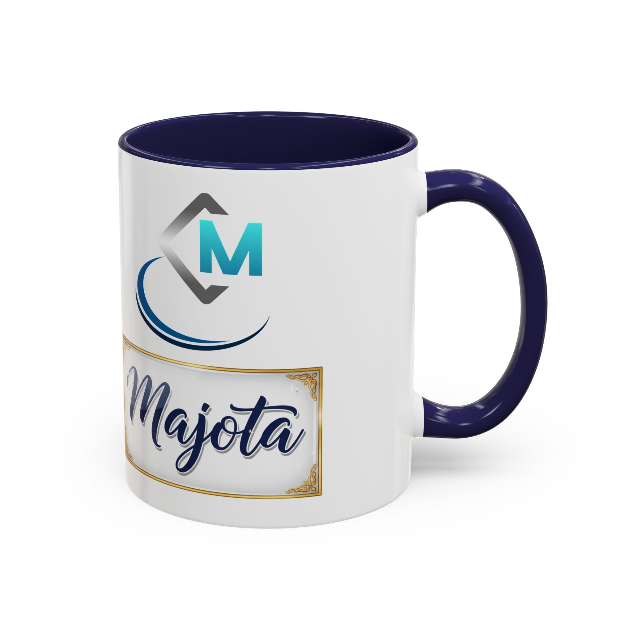 Majota Logo Accent Coffee Mug — Personalized Floral Accent 11/15oz