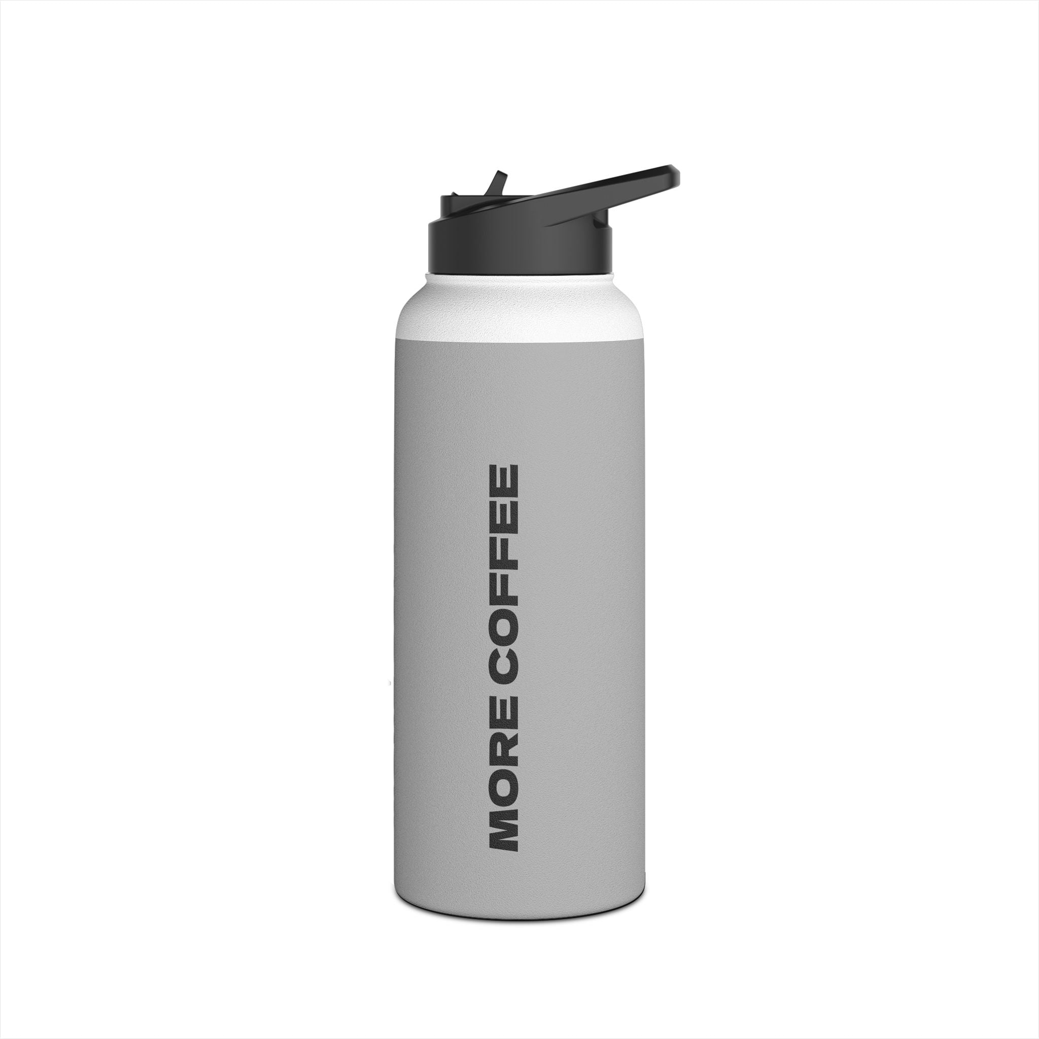 MORE COFFEE Stainless Steel Water Bottle — Insulated Travel Bottle for Coffee Lovers
