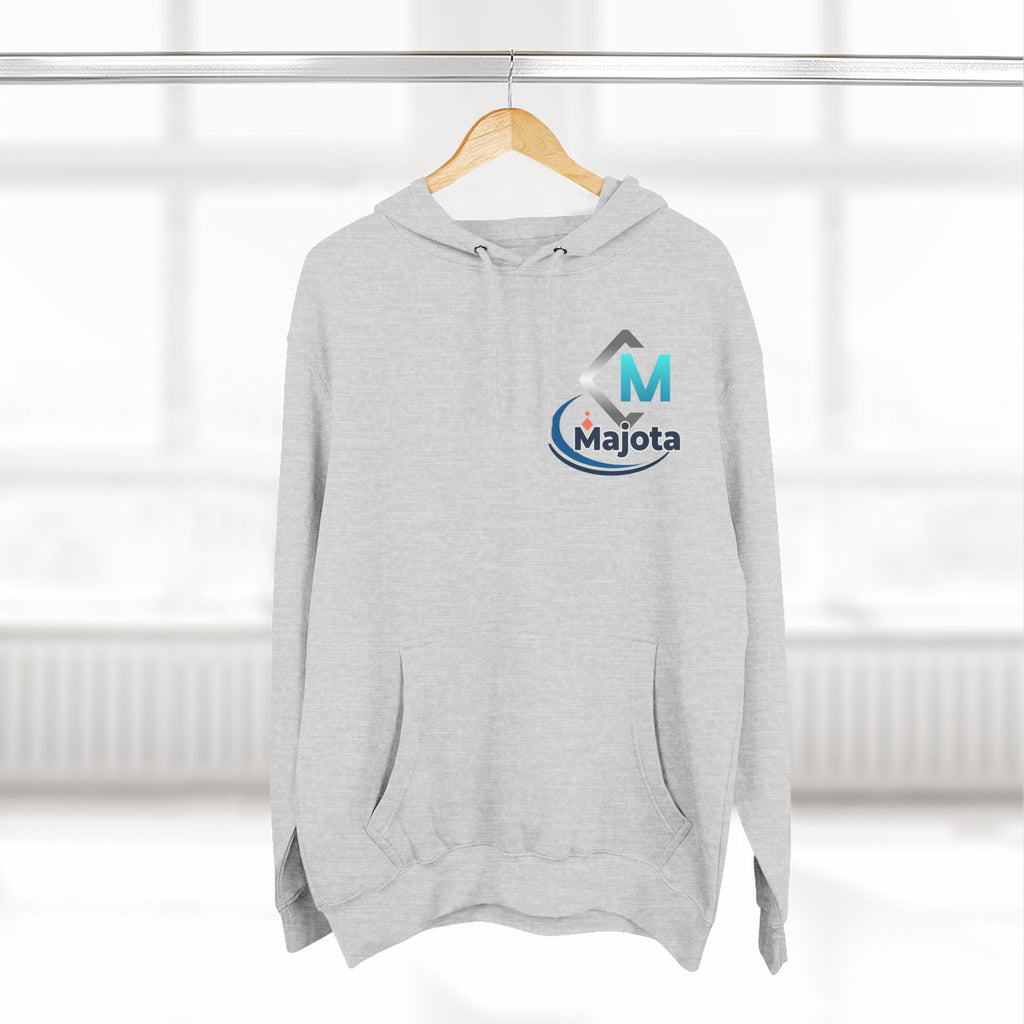 Majota Logo Hoodie – Lightweight White Fleece Pullover