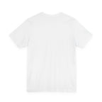 Majeta Script Frame Tee — "No Note, No Worry" White Short Sleeve T-Shirt