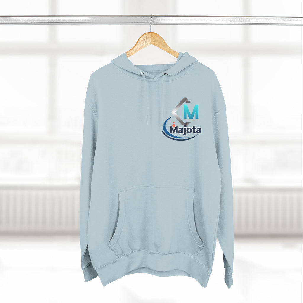 Majota Logo Hoodie – Lightweight White Fleece Pullover