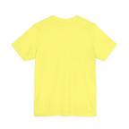 Majeta Script Frame Tee — "No Note, No Worry" White Short Sleeve T-Shirt