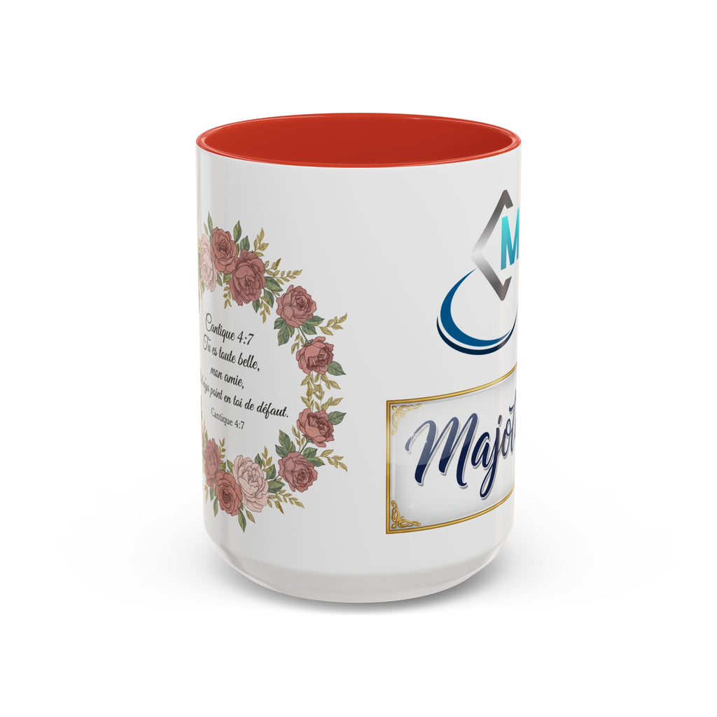 Majota Logo Accent Coffee Mug — Personalized Floral Accent 11/15oz