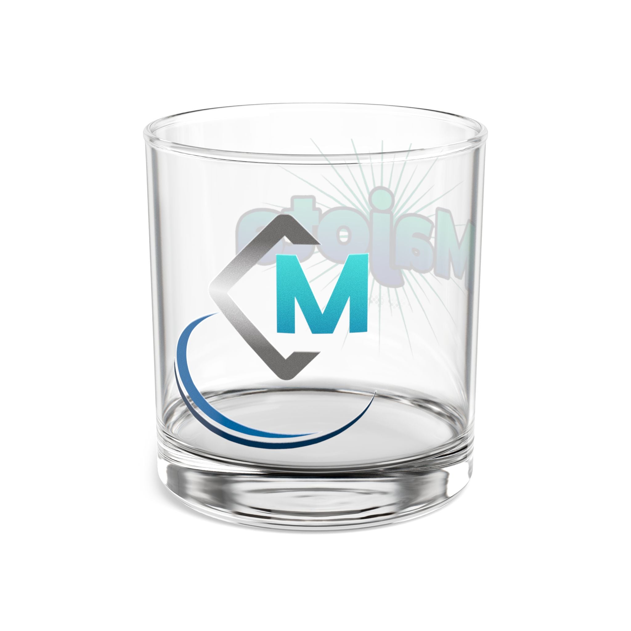 Majestic M Logo 10oz Rocks Glass — Branded Whiskey Tumbler