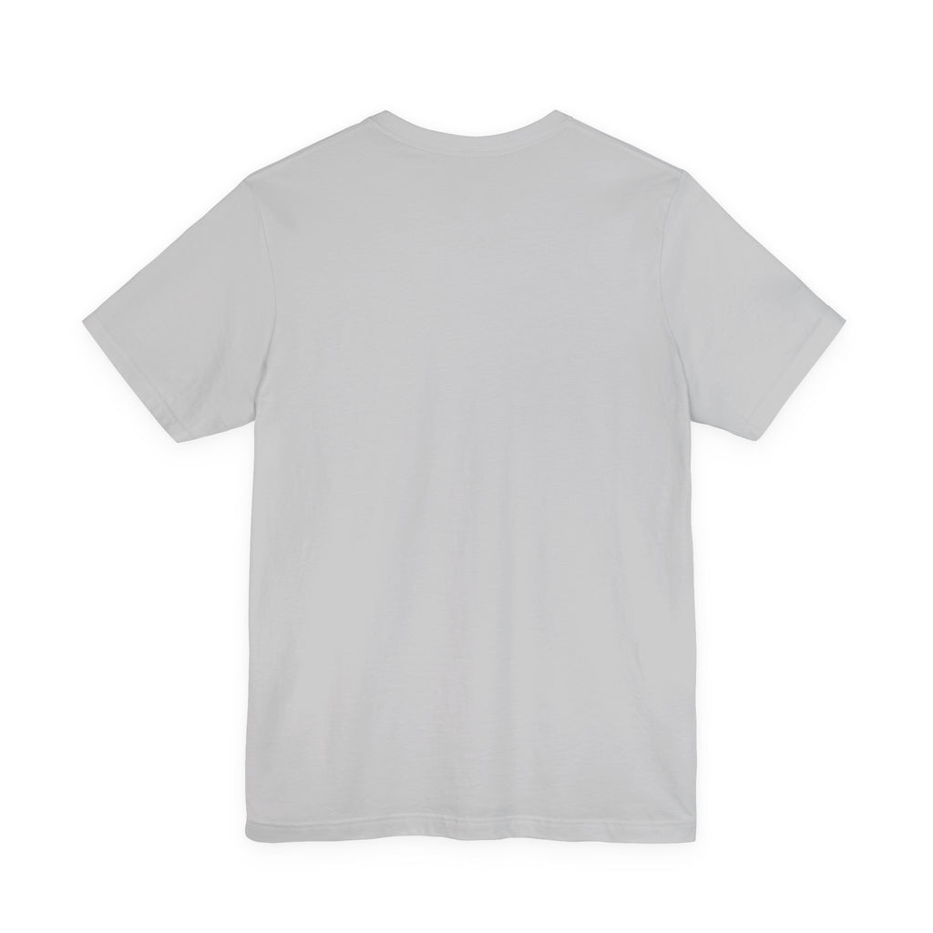 Majeta Script Frame Tee — "No Note, No Worry" White Short Sleeve T-Shirt