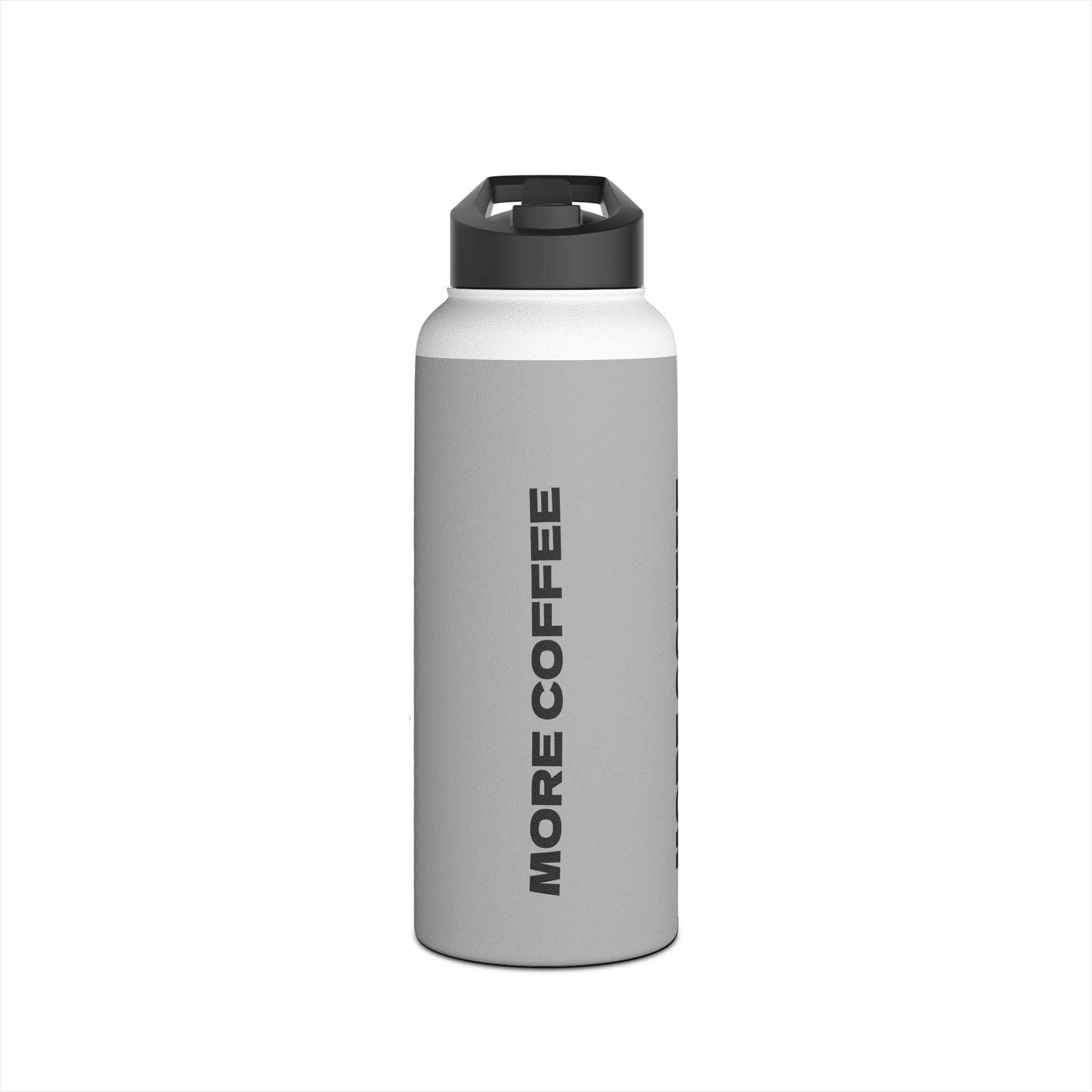 MORE COFFEE Stainless Steel Water Bottle — Insulated Travel Bottle for Coffee Lovers