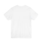 Majeta Script Frame Tee — "No Note, No Worry" White Short Sleeve T-Shirt