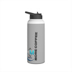MORE COFFEE Stainless Steel Water Bottle — Insulated Travel Bottle for Coffee Lovers