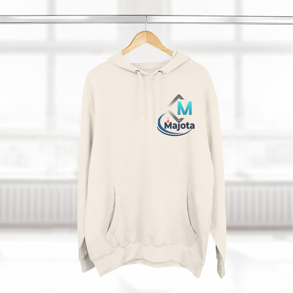 Majota Logo Hoodie – Lightweight White Fleece Pullover