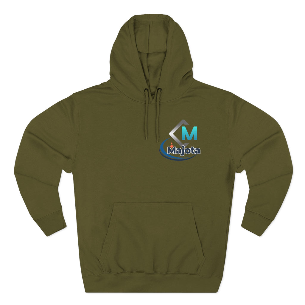 Majota Logo Hoodie – Lightweight White Fleece Pullover