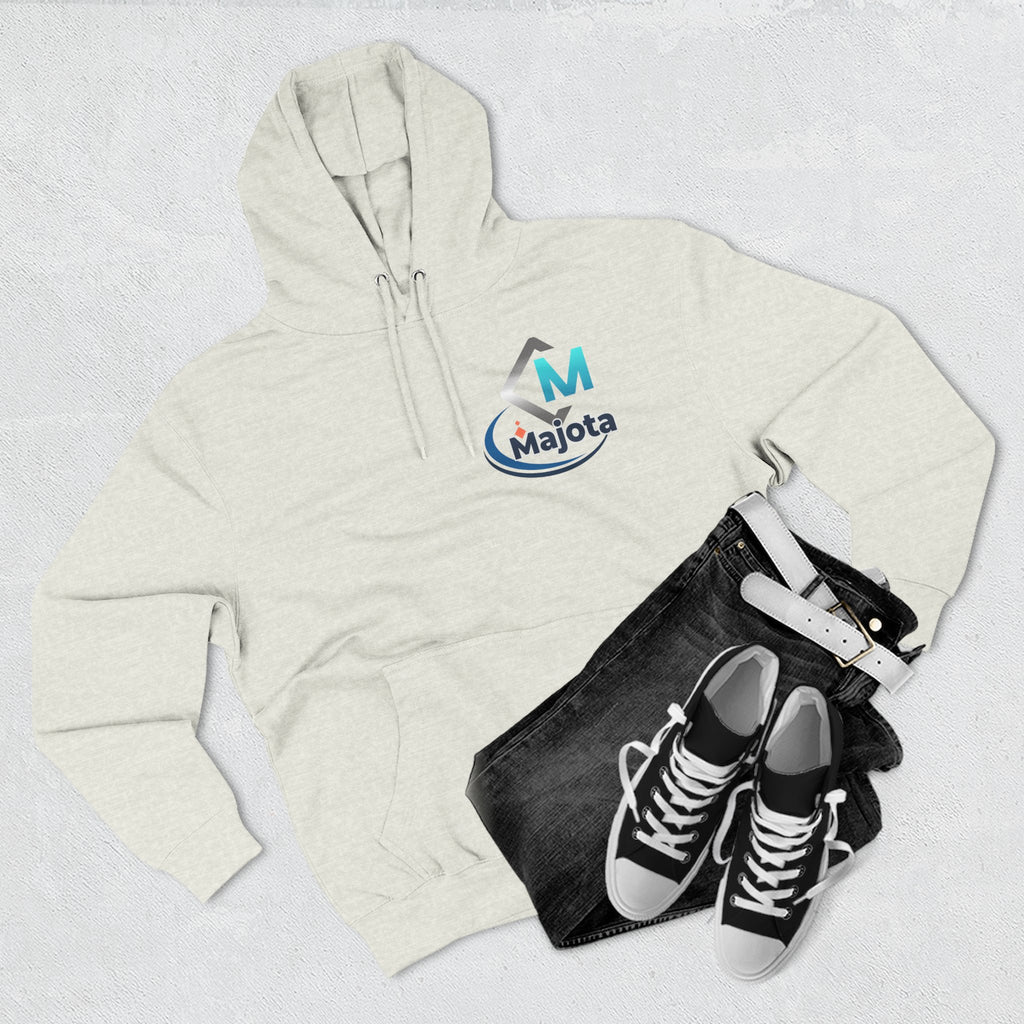 Majota Logo Hoodie – Lightweight White Fleece Pullover
