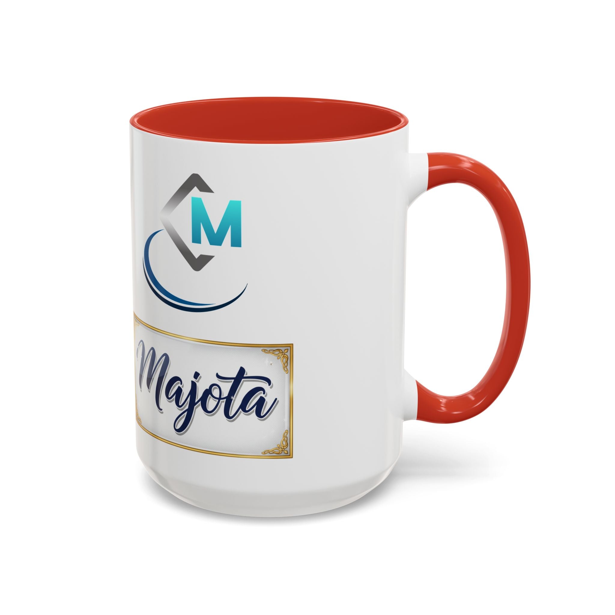 Majota Logo Accent Coffee Mug — Personalized Floral Accent 11/15oz