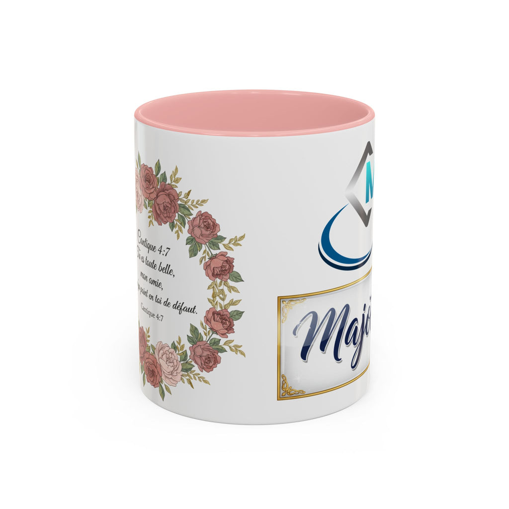 Majota Logo Accent Coffee Mug — Personalized Floral Accent 11/15oz