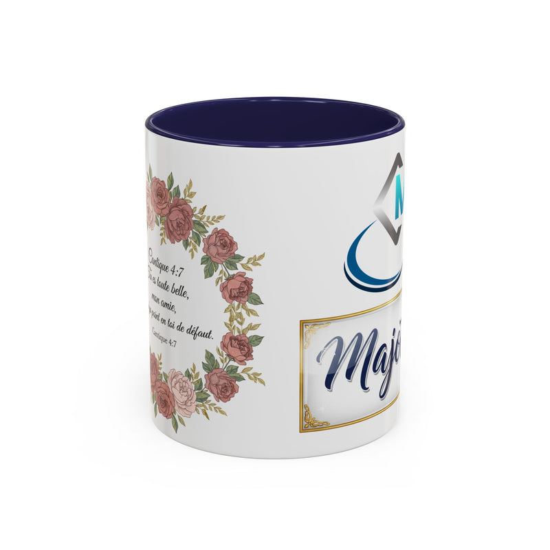 Majota Logo Accent Coffee Mug — Personalized Floral Accent 11/15oz