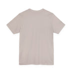 Majeta Script Frame Tee — "No Note, No Worry" White Short Sleeve T-Shirt