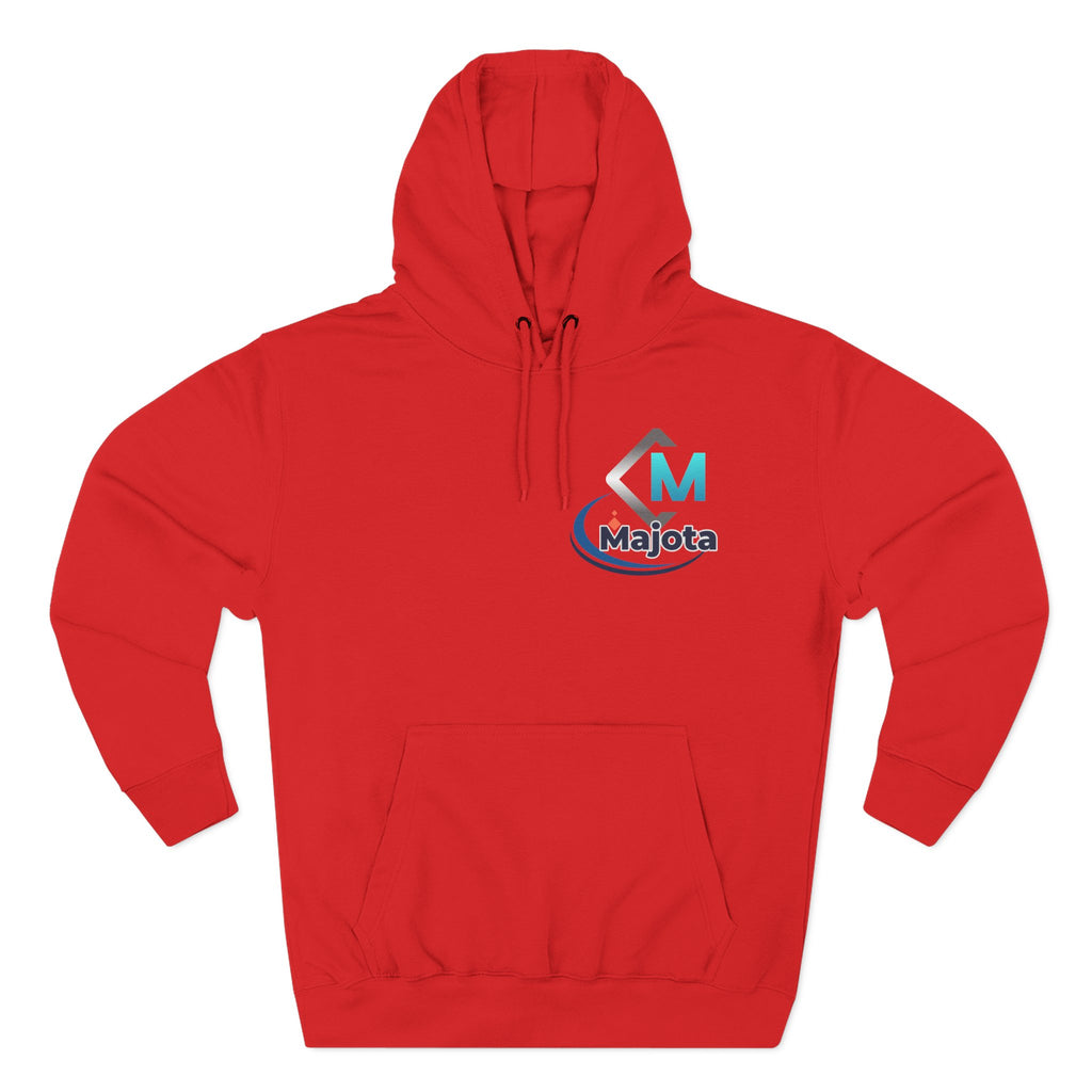 Majota Logo Hoodie – Lightweight White Fleece Pullover
