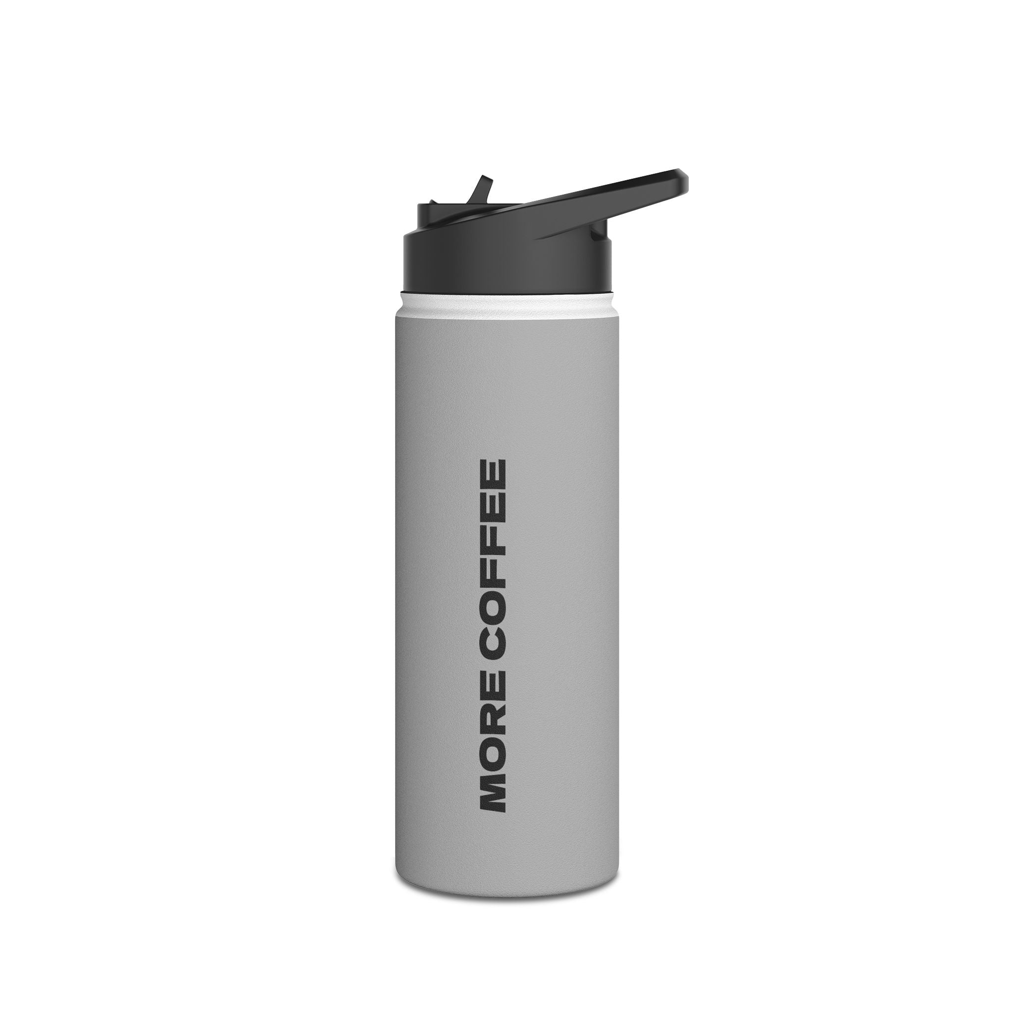 MORE COFFEE Stainless Steel Water Bottle — Insulated Travel Bottle for Coffee Lovers