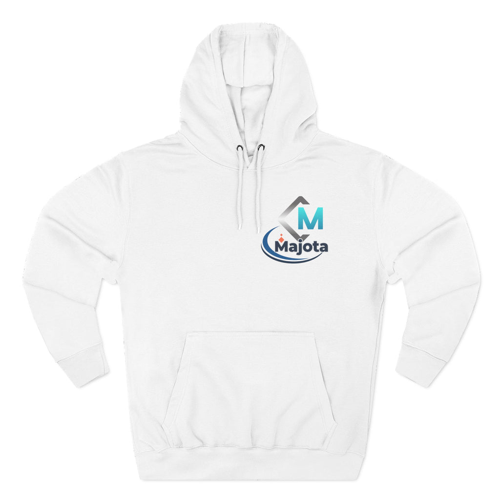 Majota Logo Hoodie – Lightweight White Fleece Pullover