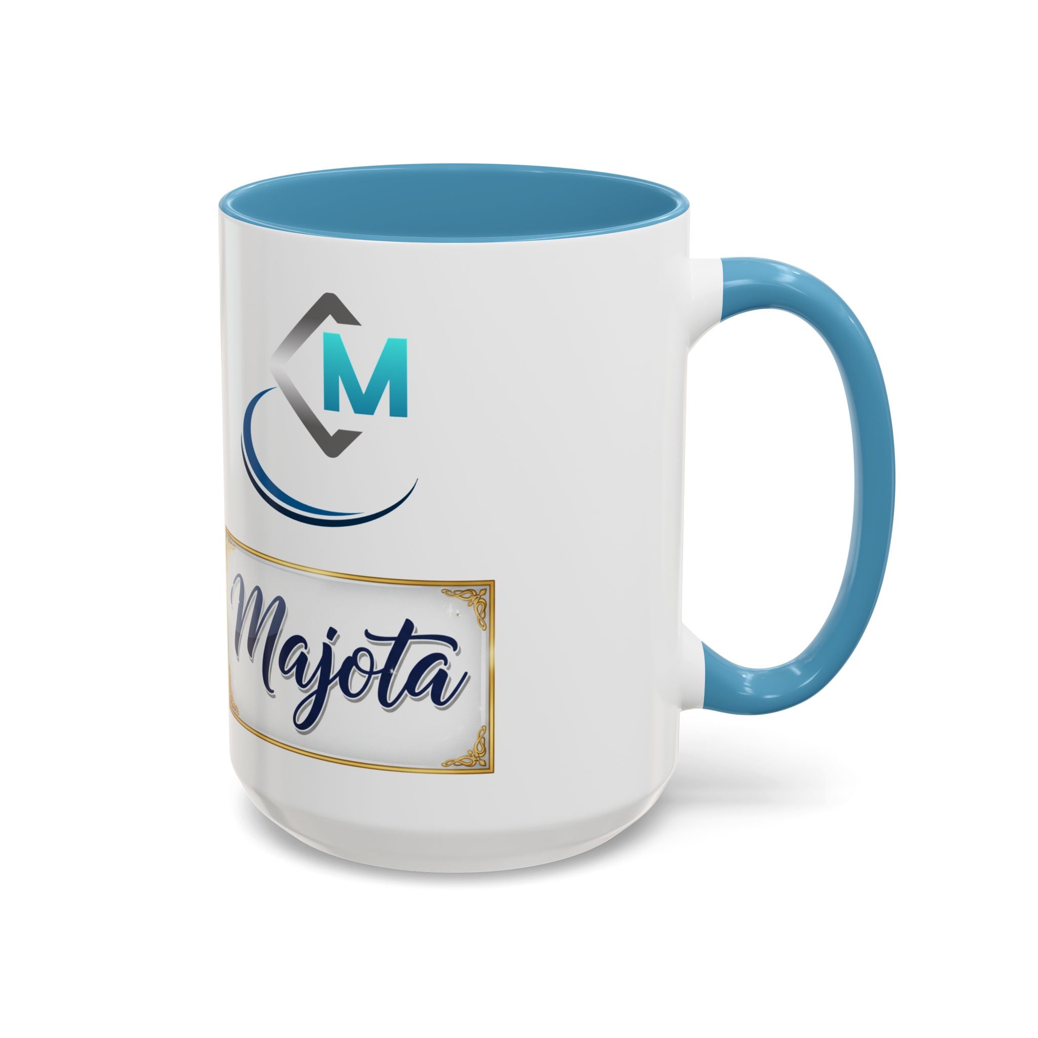 Majota Logo Accent Coffee Mug — Personalized Floral Accent 11/15oz