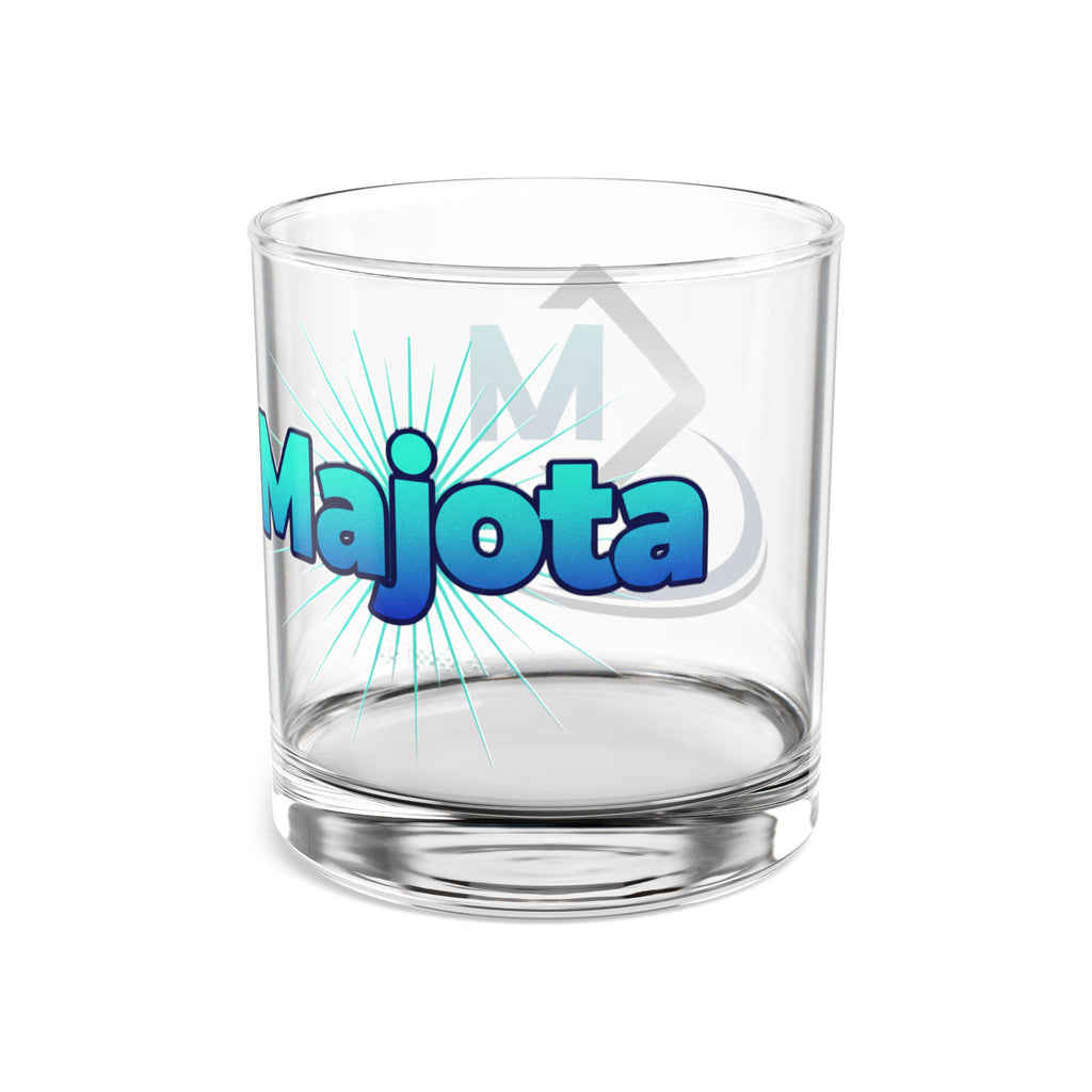 Majestic M Monogram 10oz Rocks Glass — Personalized Logo Whiskey Tumbler