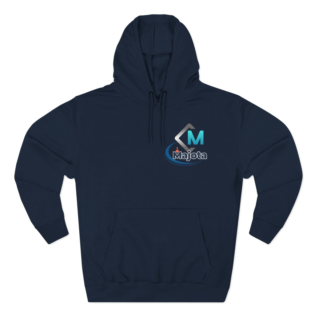 Majota Logo Hoodie – Lightweight White Fleece Pullover