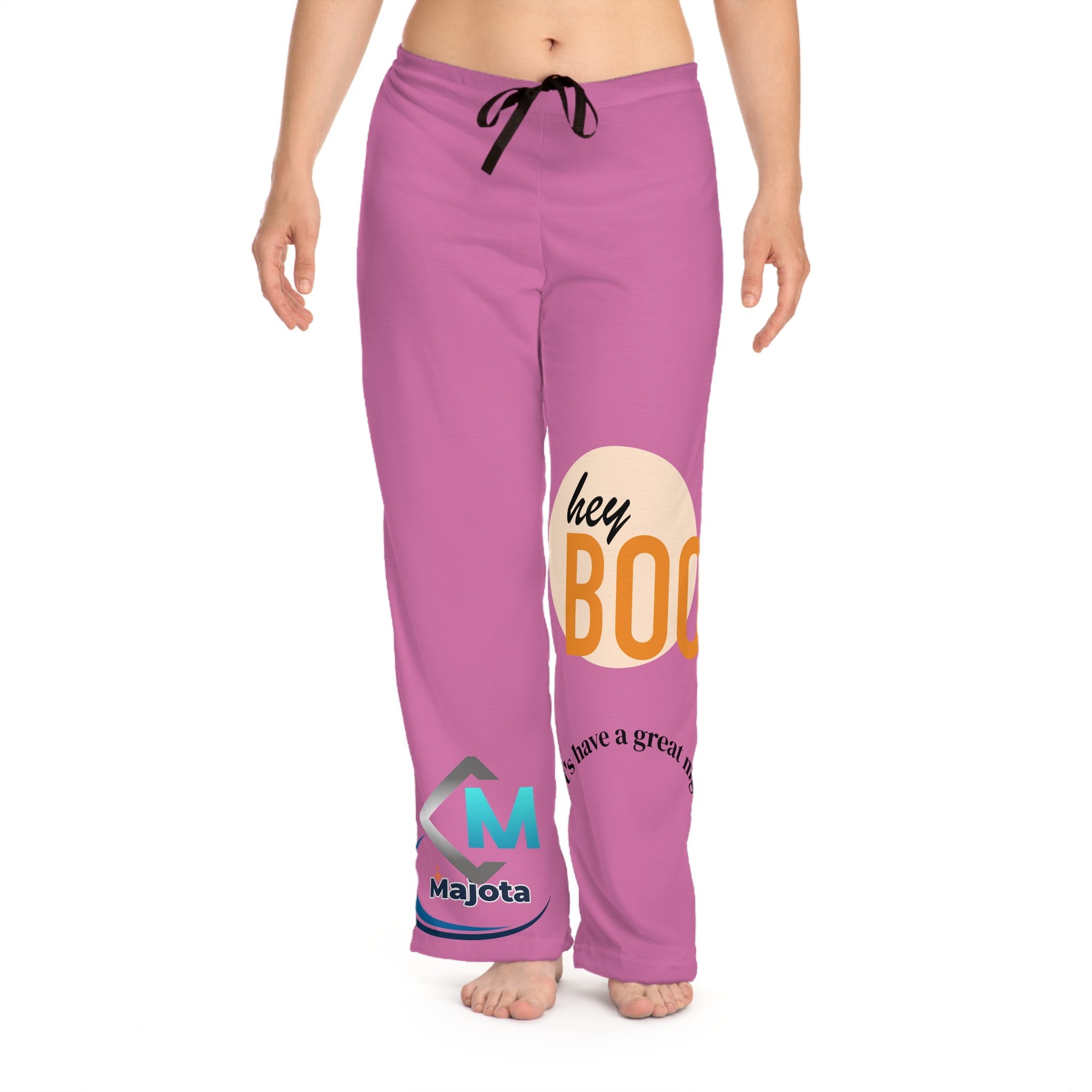 Hey Boo Pink Pajama Pants — Women's Cozy Lounge Sleepwear