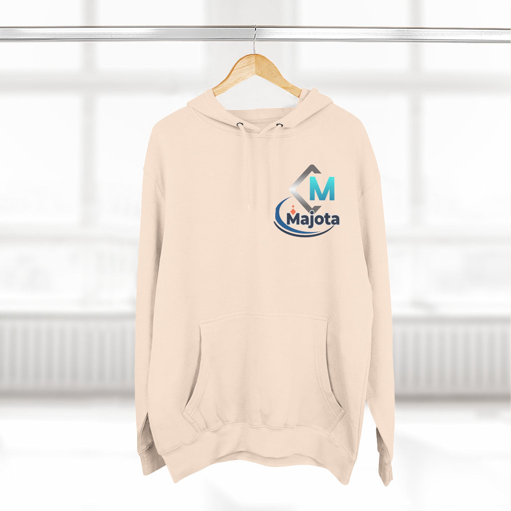 Majota Logo Hoodie – Lightweight White Fleece Pullover
