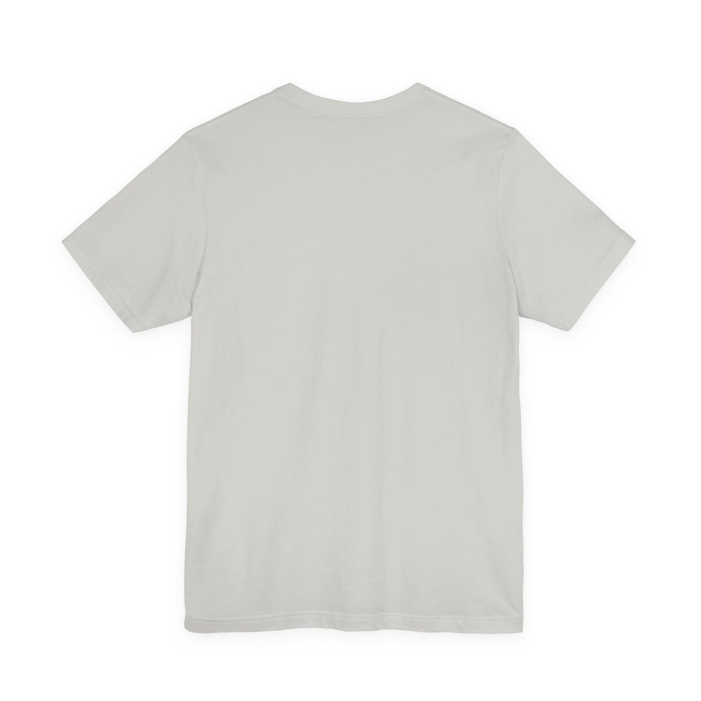 Majeta Script Frame Tee — "No Note, No Worry" White Short Sleeve T-Shirt
