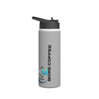 MORE COFFEE Stainless Steel Water Bottle — Insulated Travel Bottle for Coffee Lovers