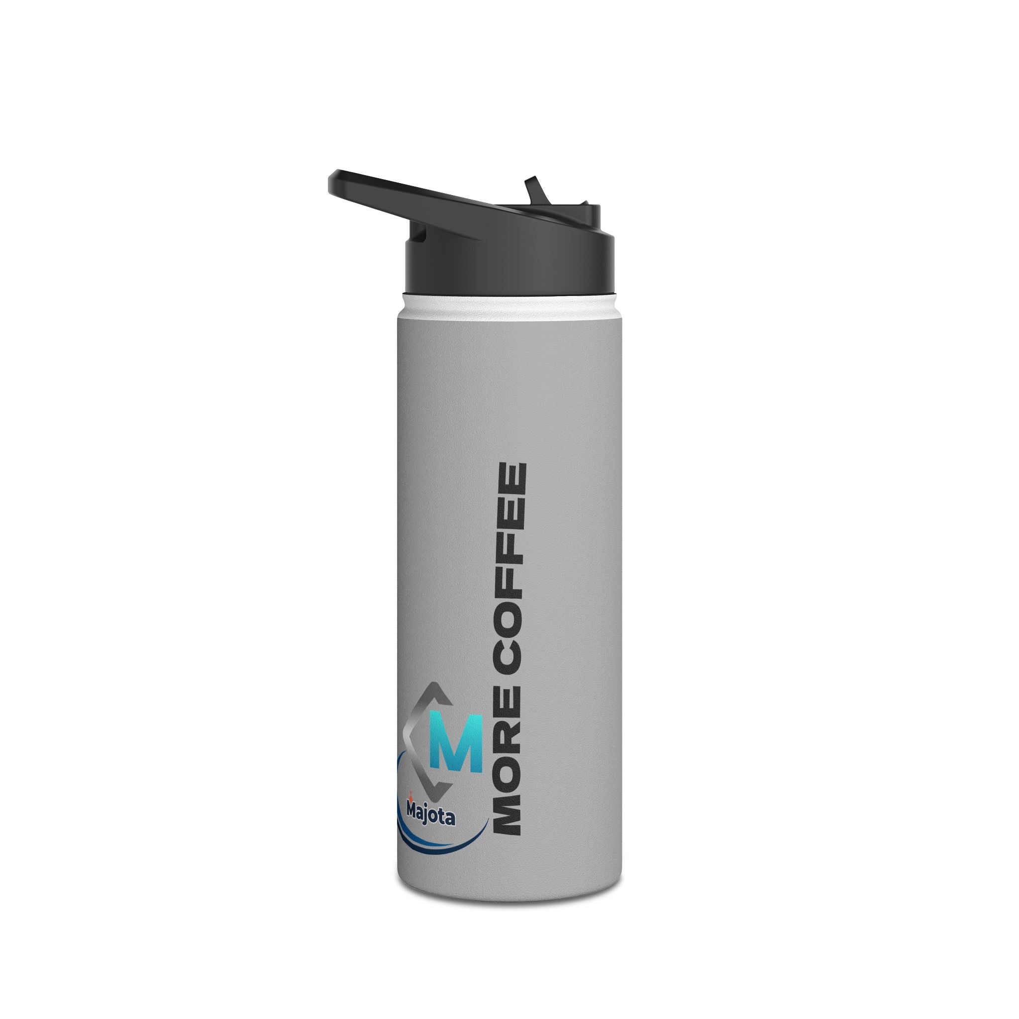 MORE COFFEE Stainless Steel Water Bottle — Insulated Travel Bottle for Coffee Lovers